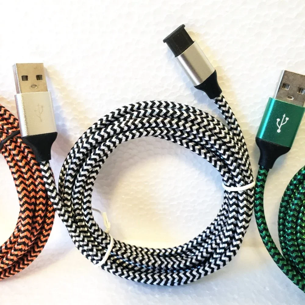 3 NWOT micro USB charging cables